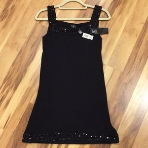 Black dress with black studs